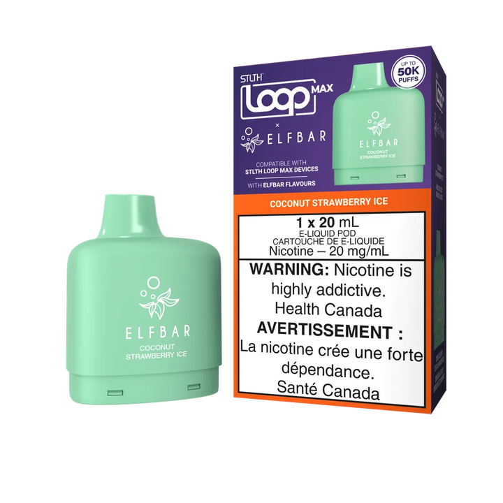 [S] Coconut strawberry ice STLTH Loop Max XElfbar POD 50K 20mg/ml