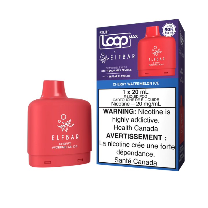 [S] Cherry watermelon ice STLTH Loop Max XElfbar POD 50K 20mg/ml