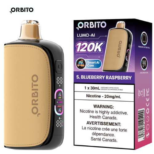 [S] S. Blueberry Raspberry Strawberry Ice 120k Orbito Lumo AI 20mg 30mI