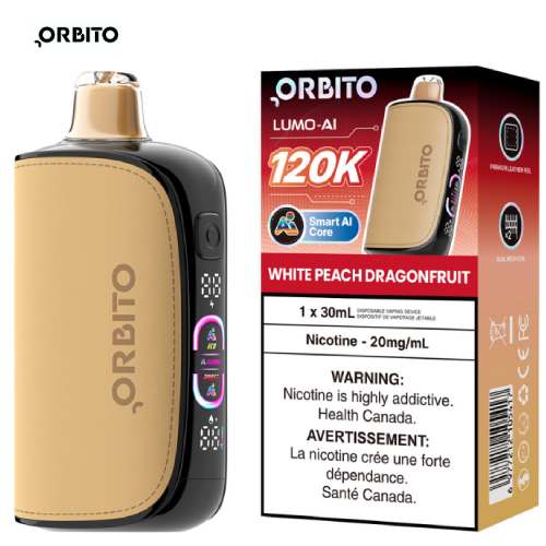 [S] White Peach Dragonfruit 120k Orbito Lumo AI 20mg 30mI