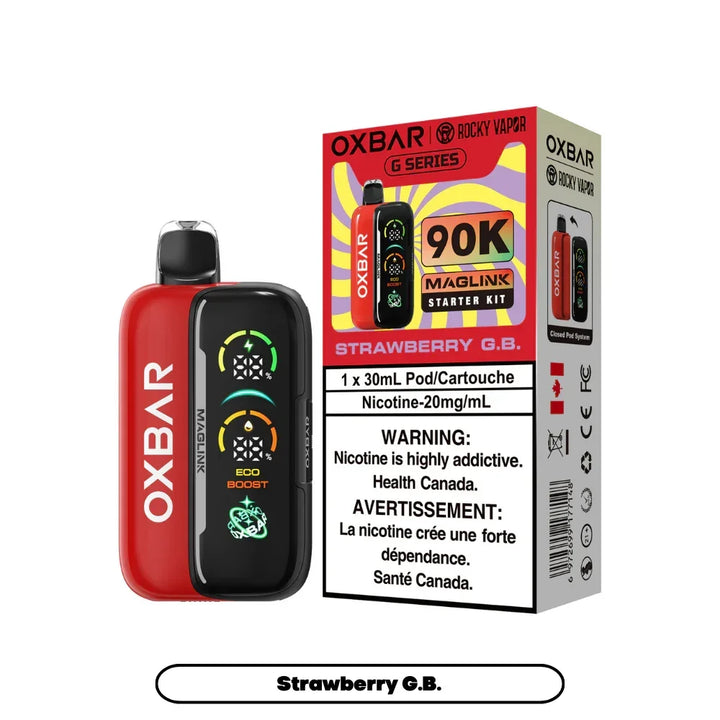 [S] Strawberry G.B. Oxbar Starter kit 90k 20mg 30mI