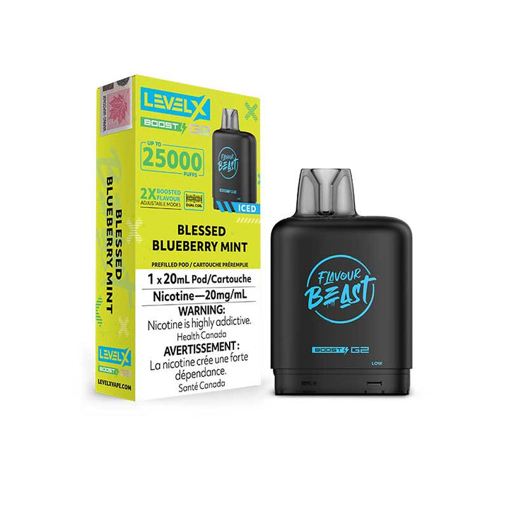 [S] Blessed blueberry mint Iced LevelX 25K (Without Battery)