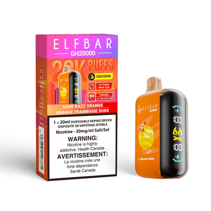 (S) SOUR RAZZ ORANGE ELFBAR GH20000 20MG 1X20ML