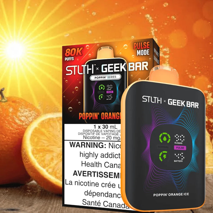 [S] Poppin’ Orange Ice STLTHXGeekbar 80k 20mg 30ml