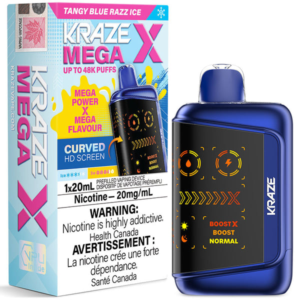(S) Tangy Blue Razz Ice Kraze Mega X48kO 20ml