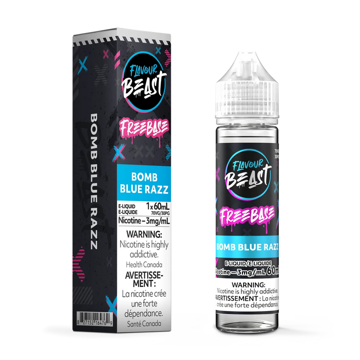 Bomb blue razz 3mg/60ml Flavour Beast freebase e-liquid