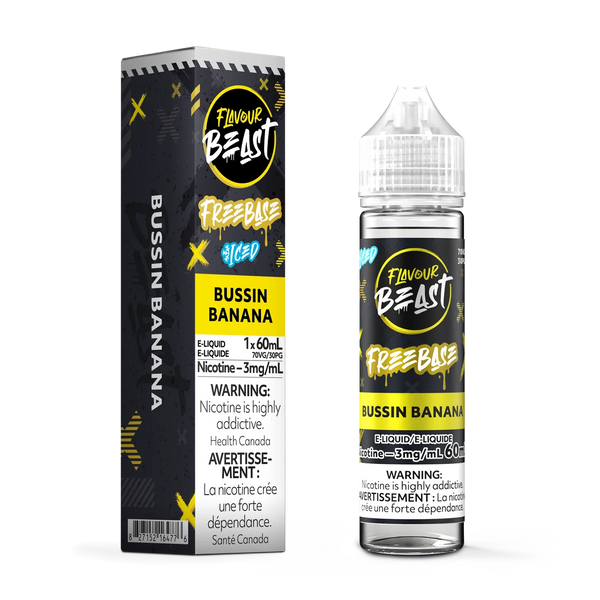 Bussin banana 3mg/60ml Flavour Beast freebase e-liquid