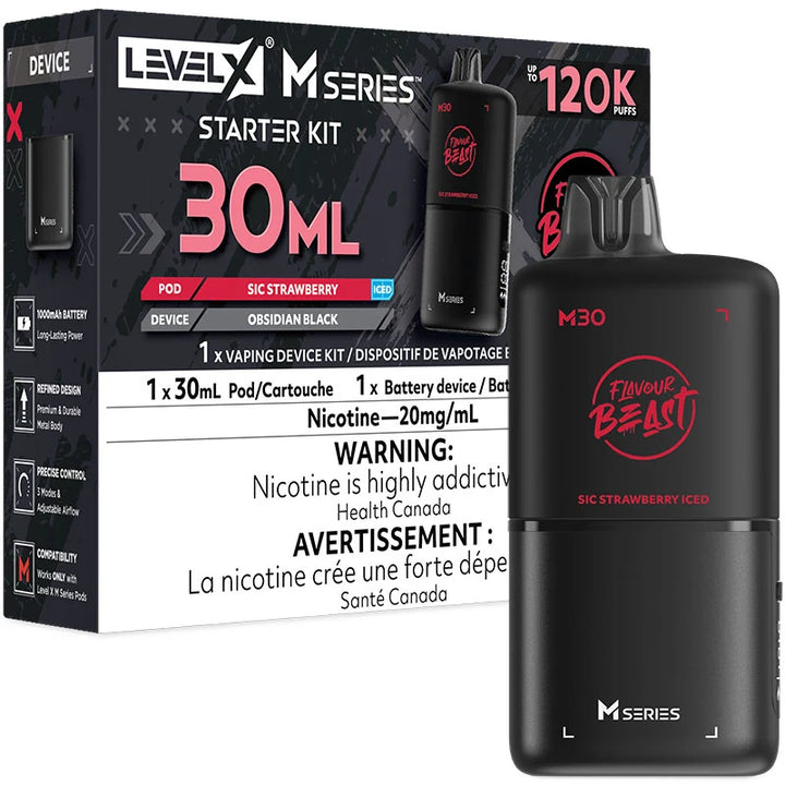 Sic strawberry level X 120k flavour beast M30 starter kit
