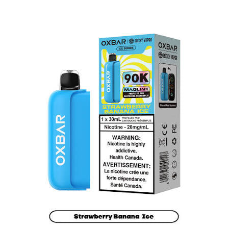 [S] Strawberry Banana Ice Oxbar Maglink pre-filled pods 90k 20mg 30mI