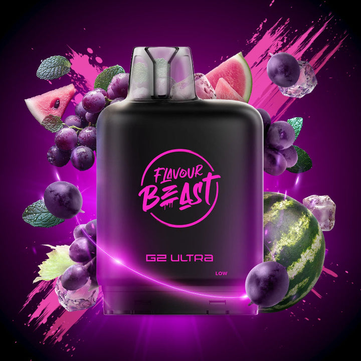 [O] Gleamin Grape Watermelon Mint Iced LevelX 50KO (Without Battery) sale 5
