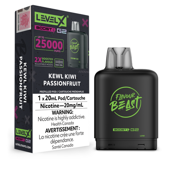 Kewl Kiwi Passionfruit LevelX Boost G2 25K (Without Battery)