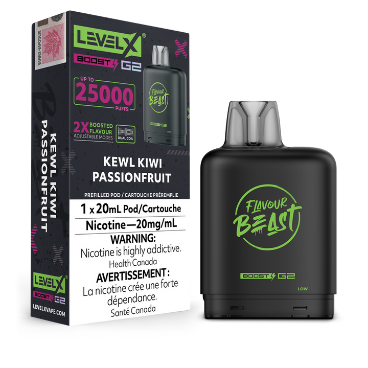 Kewl Kiwi Passionfruit LevelX Boost G2 25K (Without Battery)