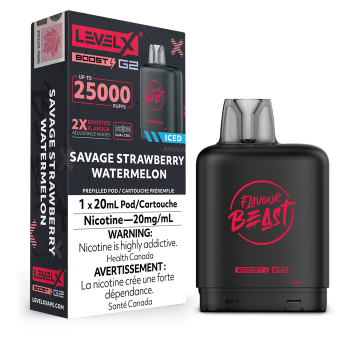 Savage Strawberry Watermelon LevelX Boost G2 25K (Without Battery)