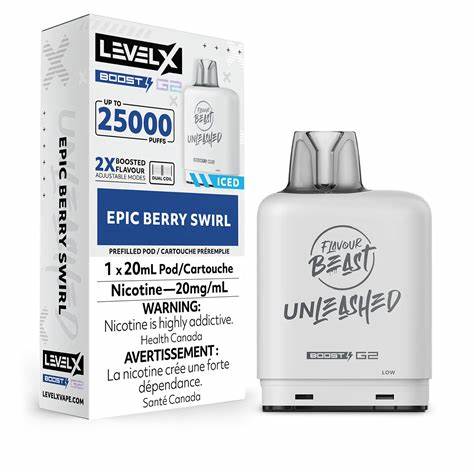 Epic Berry Swirl Iced LevelX Boost G2 25K (Without Battery) Sale 6
