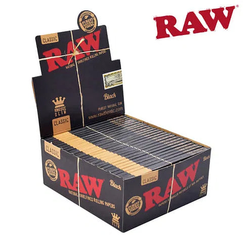 BLACK KING SIZE SLIM RAW ROLLING PAPERS