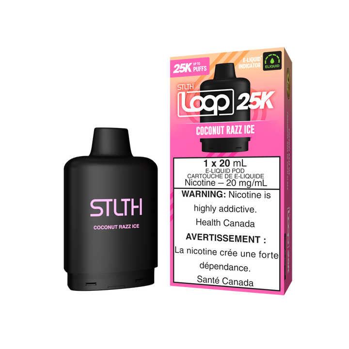 Cocunut Razz Ice STLTH Loop 25k 20mg 20ml