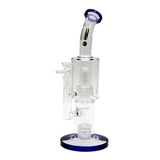 1946| TP-GP-Gp1946 | 12 inch Infyniti Brand Water Pipe with Multi Barrel, Stemless Rig, Blue