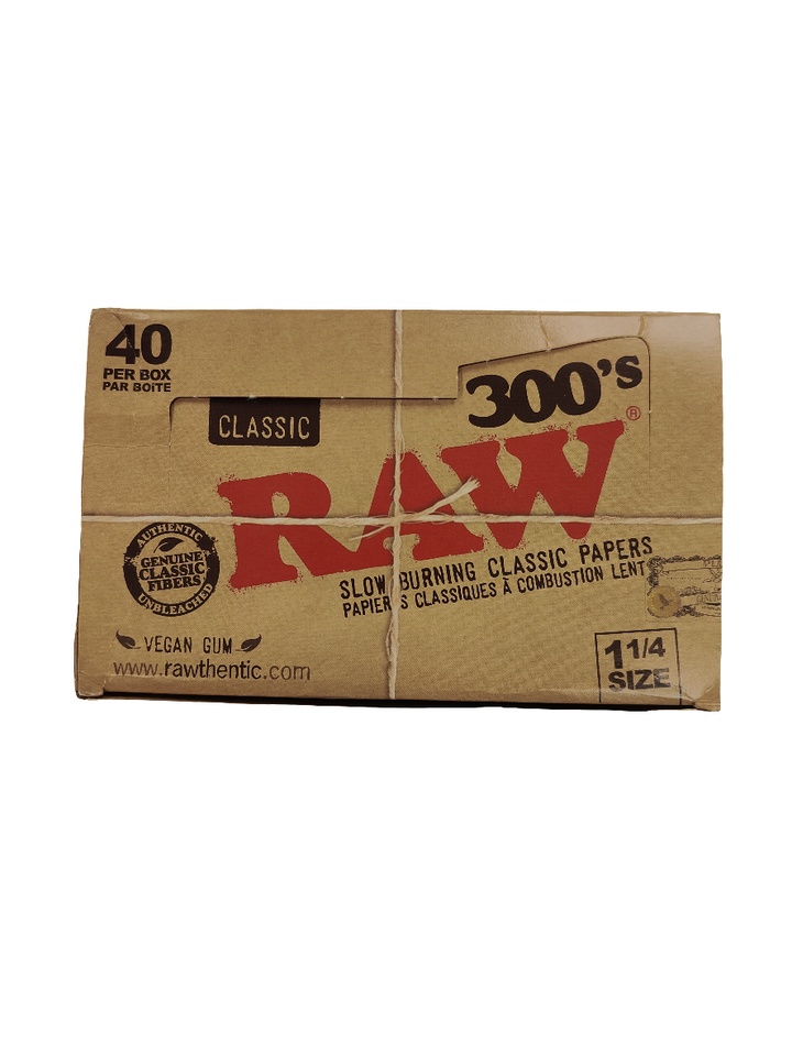 2 872 R AW C LASSIC N ATURAL U NREFINED 3 00 R OLLING P APERS 1  1 /4 S IZE, P ACK/300, B OX/40