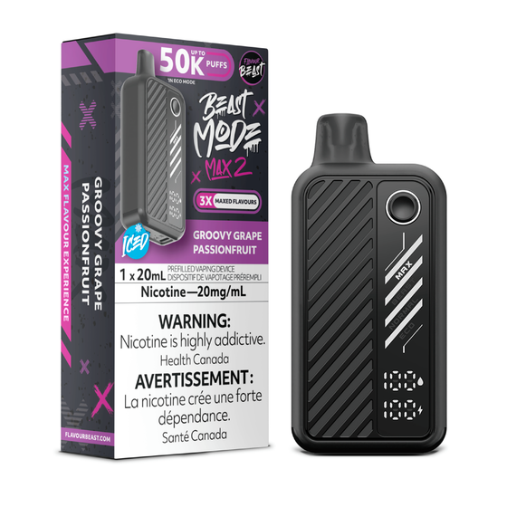 Groovy Grape Passionfruit Flavour Beast Max 2 50K 20mg 20ml