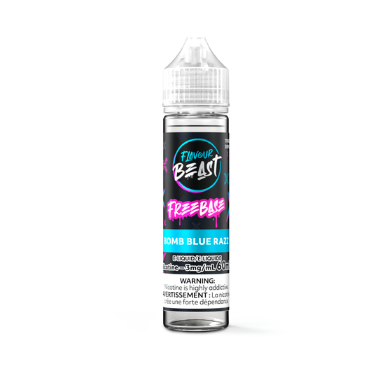 Bomb Blue Razz Freebase Flavour Beast 3mg 60ml e-liquid