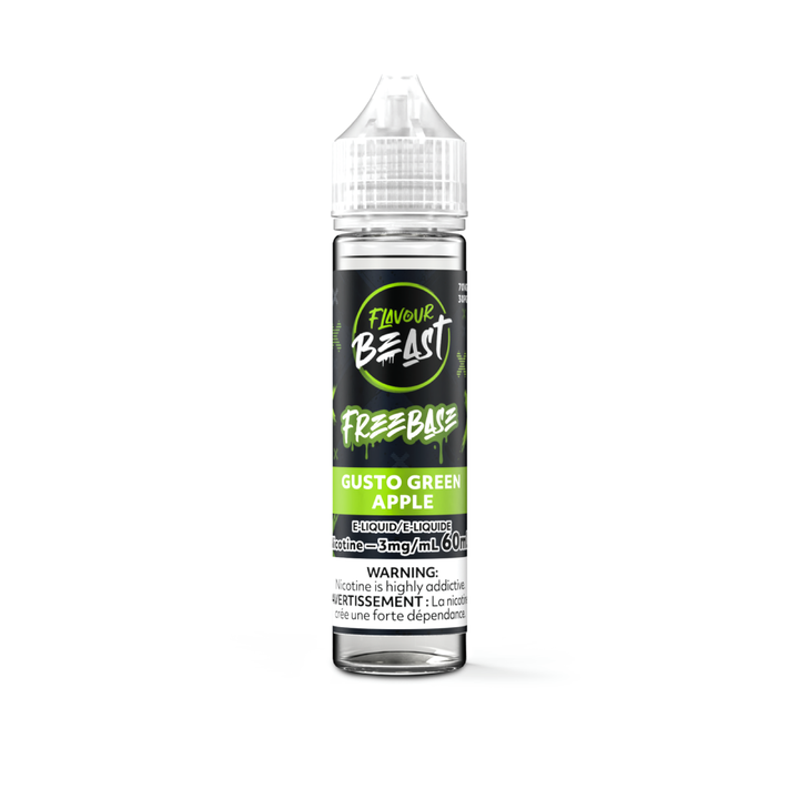 Gusto Green Apple Freebase Flavour Beast 3mg/60ml e -liquid