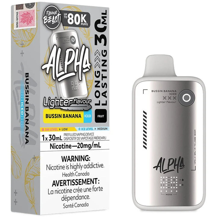 [O] Bussin Banana Flavour Beast Alpha Light Series 80K 20mg 30ml