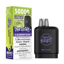 [S] S. Blueberry Grape Sour Gushin Level X Flavour Beast 50K G2 Ultra 20mg 20ml (Without Battery)