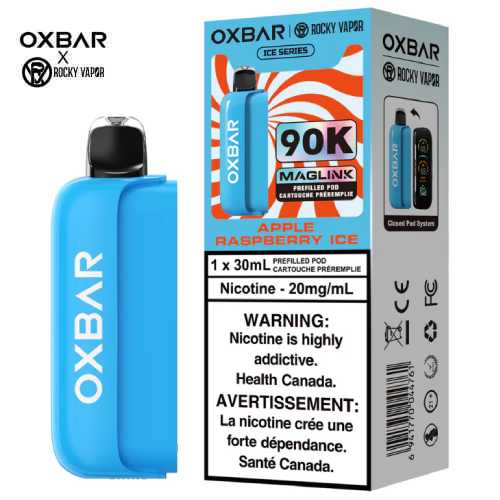 [S} Apple Raspberry Ice  Oxbar Maglink pre-filled pods 90k 20mg 30mI