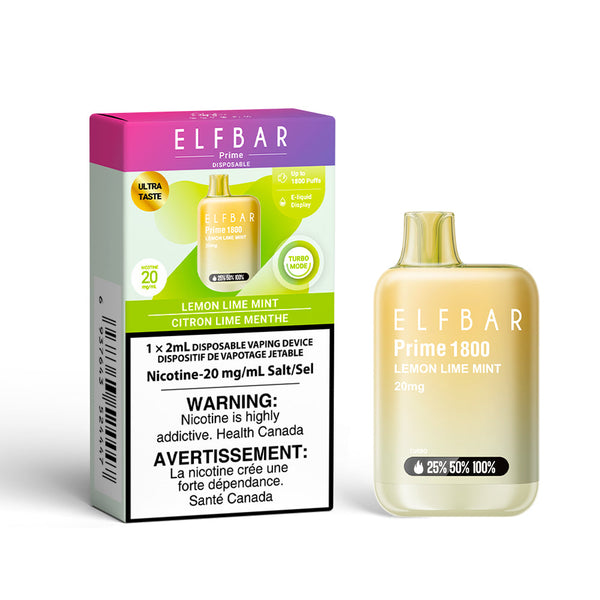 [S] Lemon Lime Mint Elfbar Prime 1.8K 20mg 1x2ml