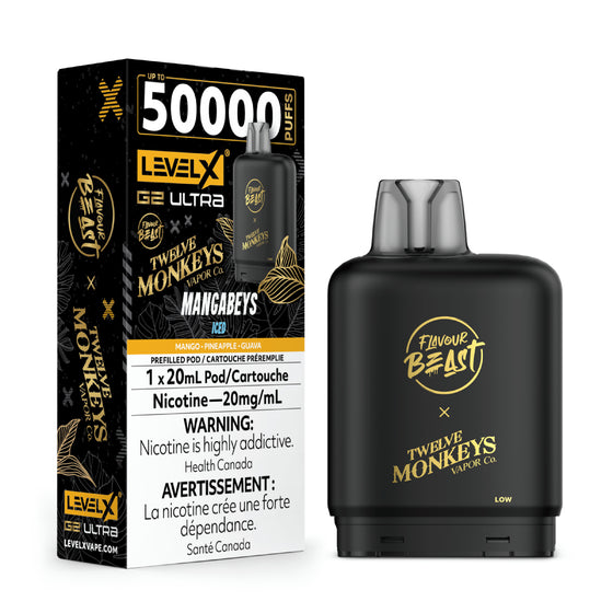 [S] Mangabeys Iced Level X Flavour Beast 50K G2 Ultra 20mg 20ml (Without Battery)