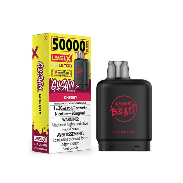 [S] Cherry Gushin  Level X Flavour Beast 50K G2 Ultra 20mg 20ml (Without Battery)