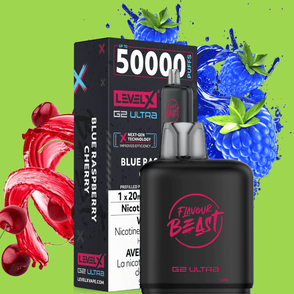 [S] Raspberry Cherry Level X Flavour Beast 50K G2 Ultra 20mg 20ml (Without Battery)