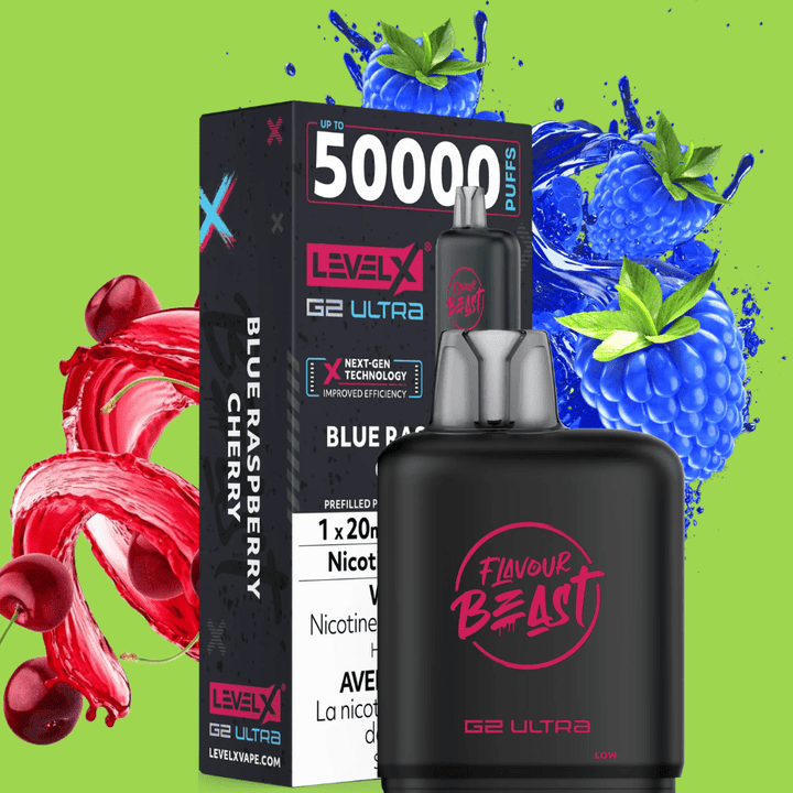 [S] Raspberry Cherry Level X Flavour Beast 50K G2 Ultra 20mg 20ml (Without Battery)