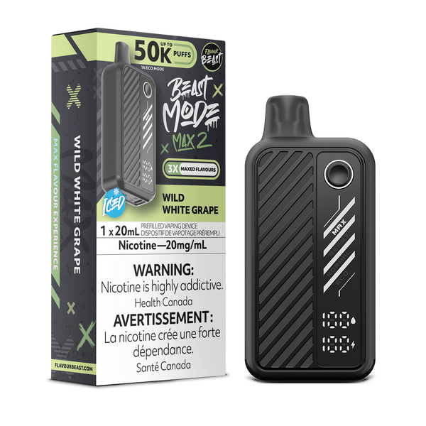 wild white grape Flavour Beast Mode Max2 Disposable 50kO 20mg 20ml
