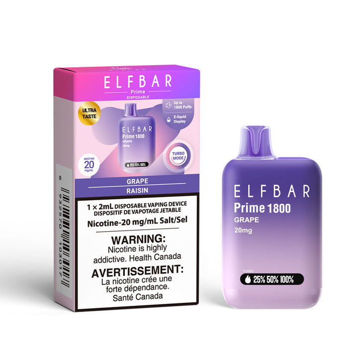 [S] Grape Elfbar Prime 1.8K 20mg 1x2ml
