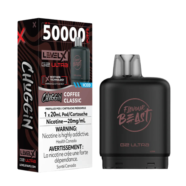 [S] Coffee Classic Iced Chuggin' LevelX Flavour Beast 50K G2 Ultra (Without Battery)