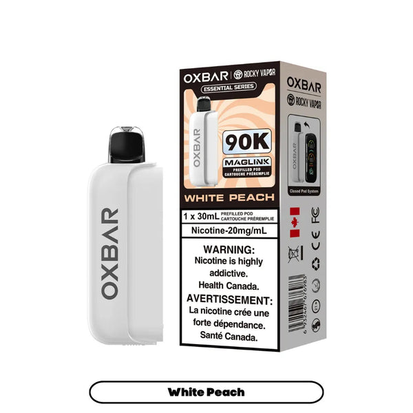 (O) White Peach Oxbar Maglink pre-filled pods 90kO 20mg 30mI