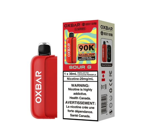 [S] Sour G Oxbar Maglink pre-filled pods 90k 20mg 30mI