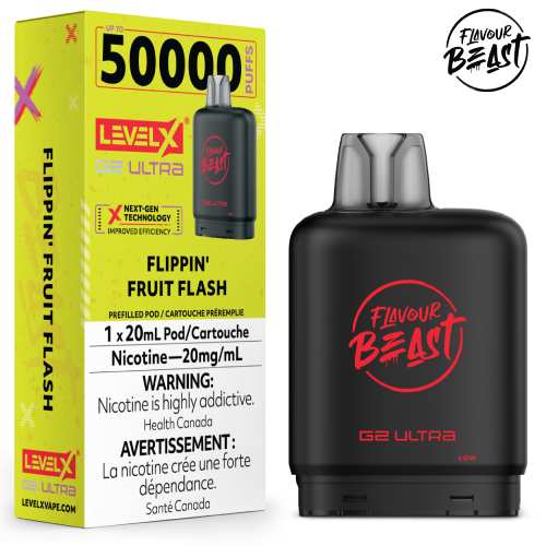 [S] Flippin' Fruit Flash Level X Flavour Beast 50K G2 Ultra 20mg 20ml (Without Battery)