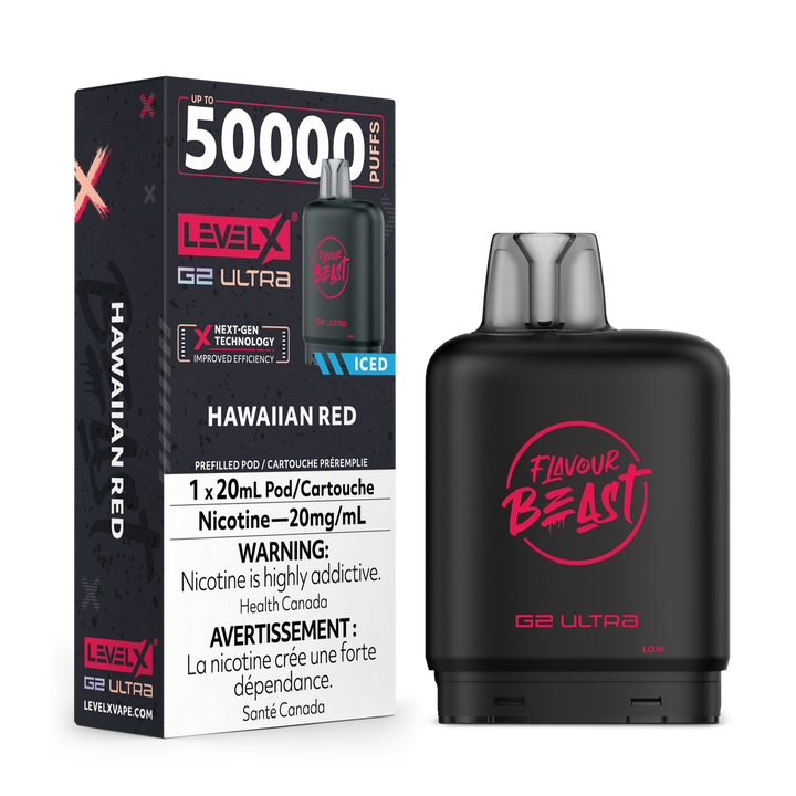 [S] Hawaiian Red Iced Level X Flavour Beast 50K G2 Ultra 20mg 20ml (Without Battery)