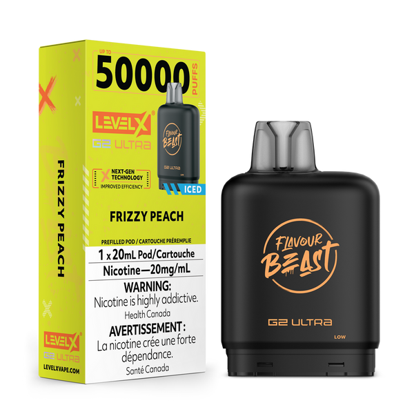[S] Frizzy Peach Level X Flavour Beast 50K G2 Ultra 20mg 20ml (Without Battery)