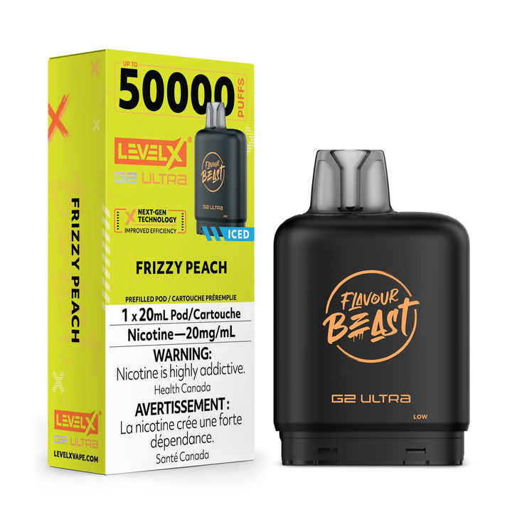 [S] Frizzy Peach Level X Flavour Beast 50K G2 Ultra 20mg 20ml (Without Battery)