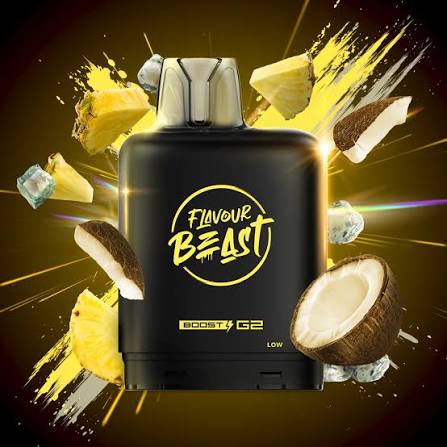 [S] Pineapple Cocunut  Iced Level X Flavour Beast 50K G2 Ultra 20mg 20ml (Without Battery)