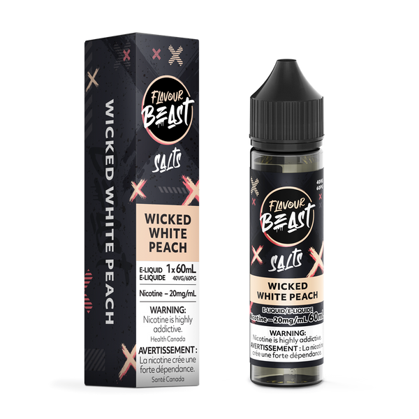 Wicked white peach 2 0mg/60ml F lavour B east