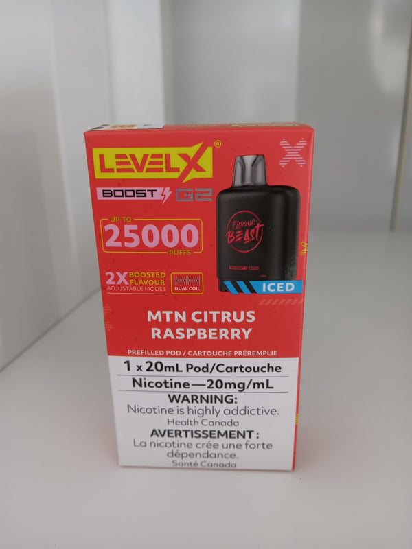 [S] Mtn Citrus Raspberry LevelX Boost G2 25K (Without Battery)