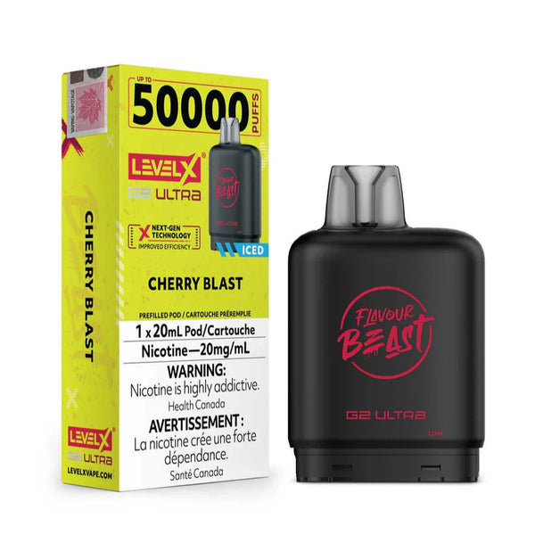 [S] Cherry Blast Level X Flavour Beast 50K G2 Ultra 20mg 20ml (Without Battery)