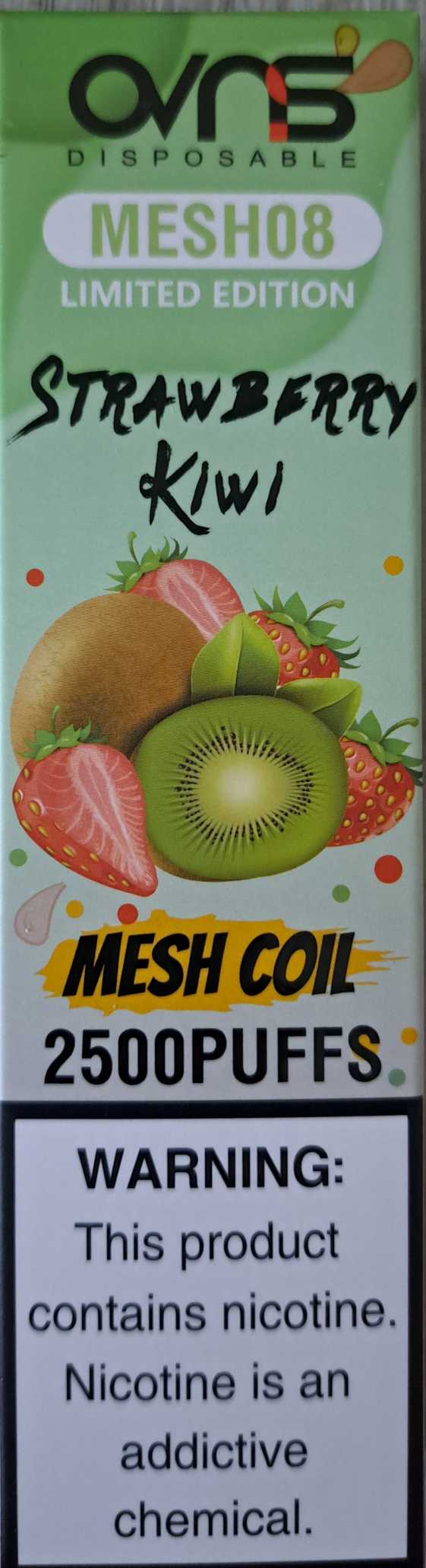 Strawberry kiwi lime OVNS 2500kO 2 0mg 1 x2ml