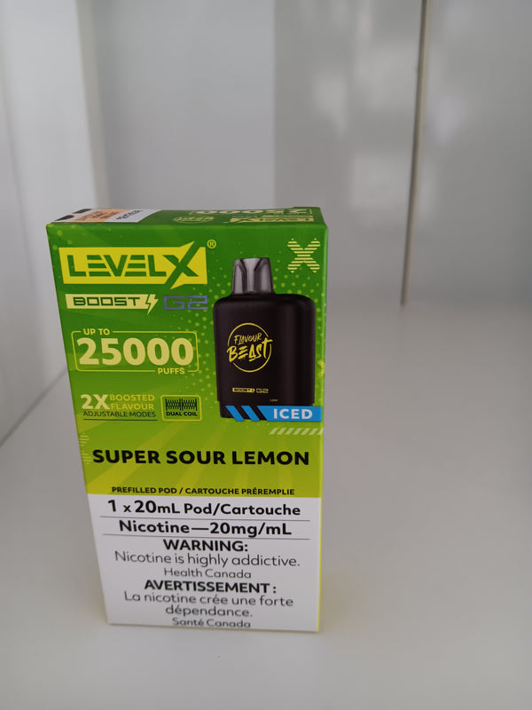 [S] Super Sour Lemon Iced LevelX 25K (Without Battery)