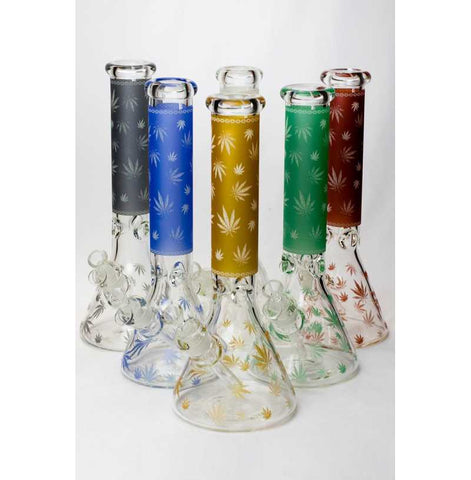 18001 18 inch 9mm Leaf pattern Decal Beaker