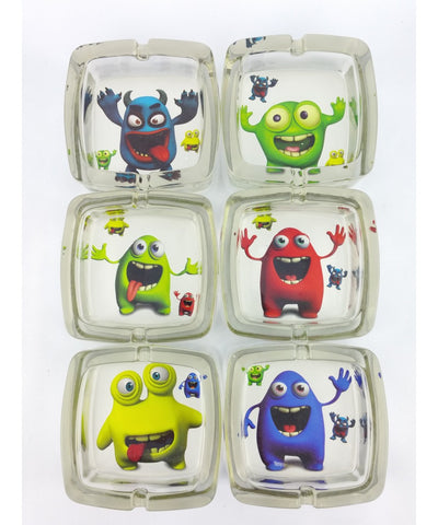 .2 Square Monsters Ashtrays II | x6